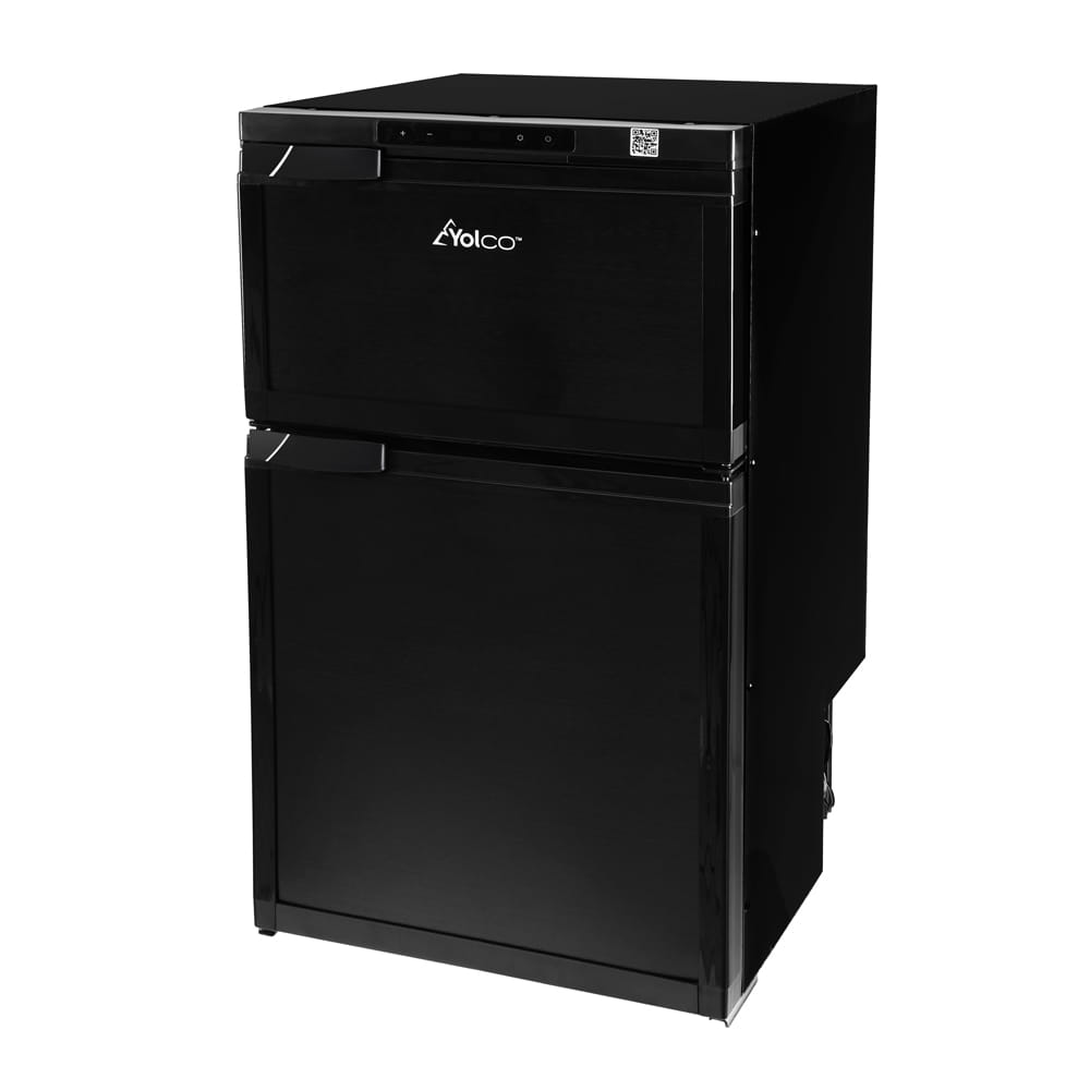 Yolco RL80D Black Einbau-Kompressorkühlschrank