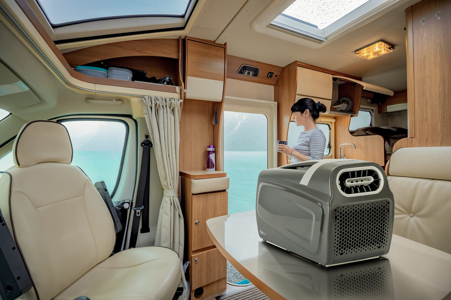 Mann in einer LKW-Kabine