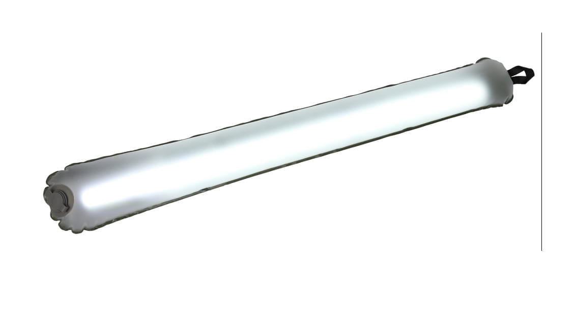 Aufblasbare LED-Lampe im Einsatz