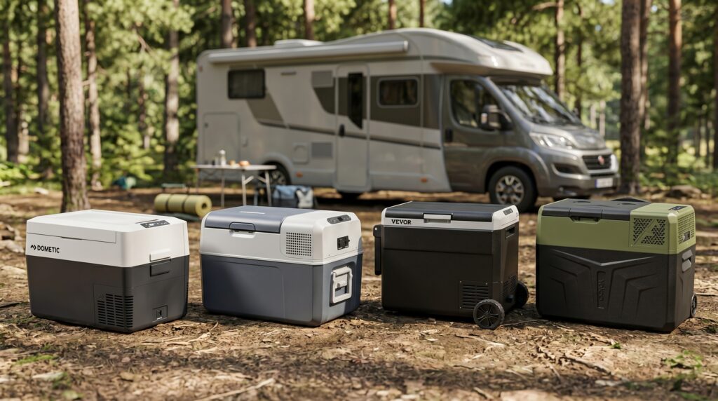 Kompressor-Kühlbox Vergleich 2026: YOLCO vs Dometic vs VEVOR vs Mobicool